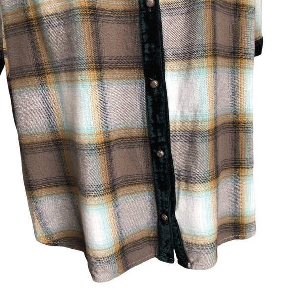 Soft Surroundings Saxon Plaid Tunic Shirt Dress Medium - Picture 5 of 16